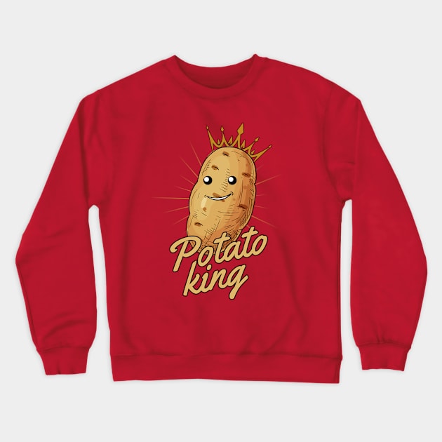 Big Potato King Vintage Potato Crewneck Sweatshirt by DesignArchitect